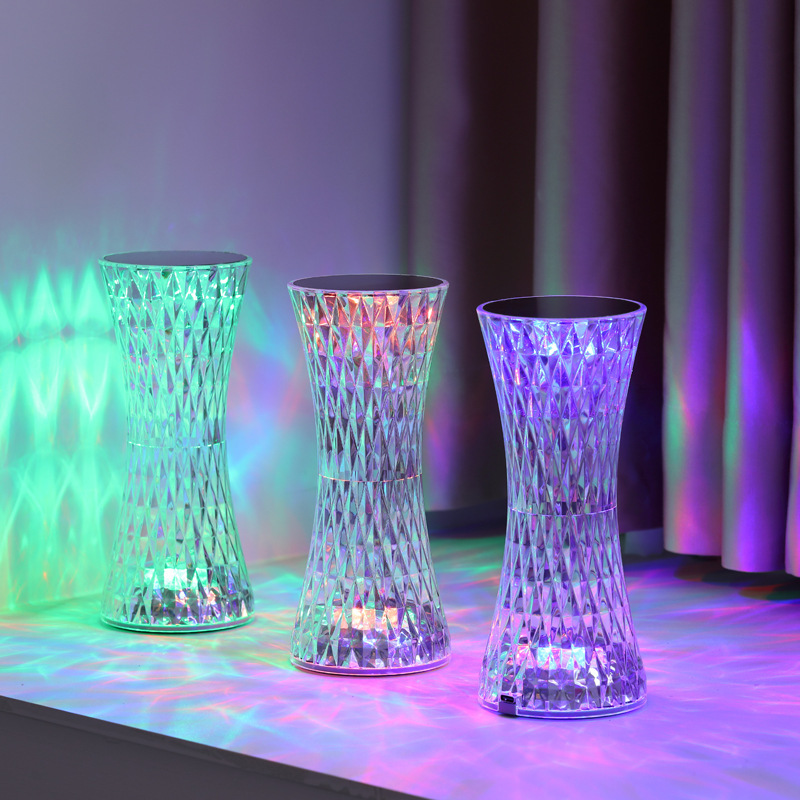 Glass Bed - Kryształowe lampki nocne na stolik, akrylowe