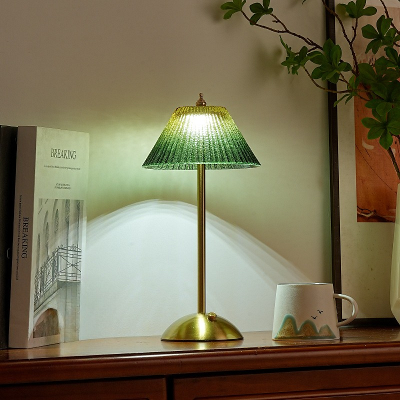 Glass Bed - Lampa stołowa 2026 Retro Ribbed Vintage