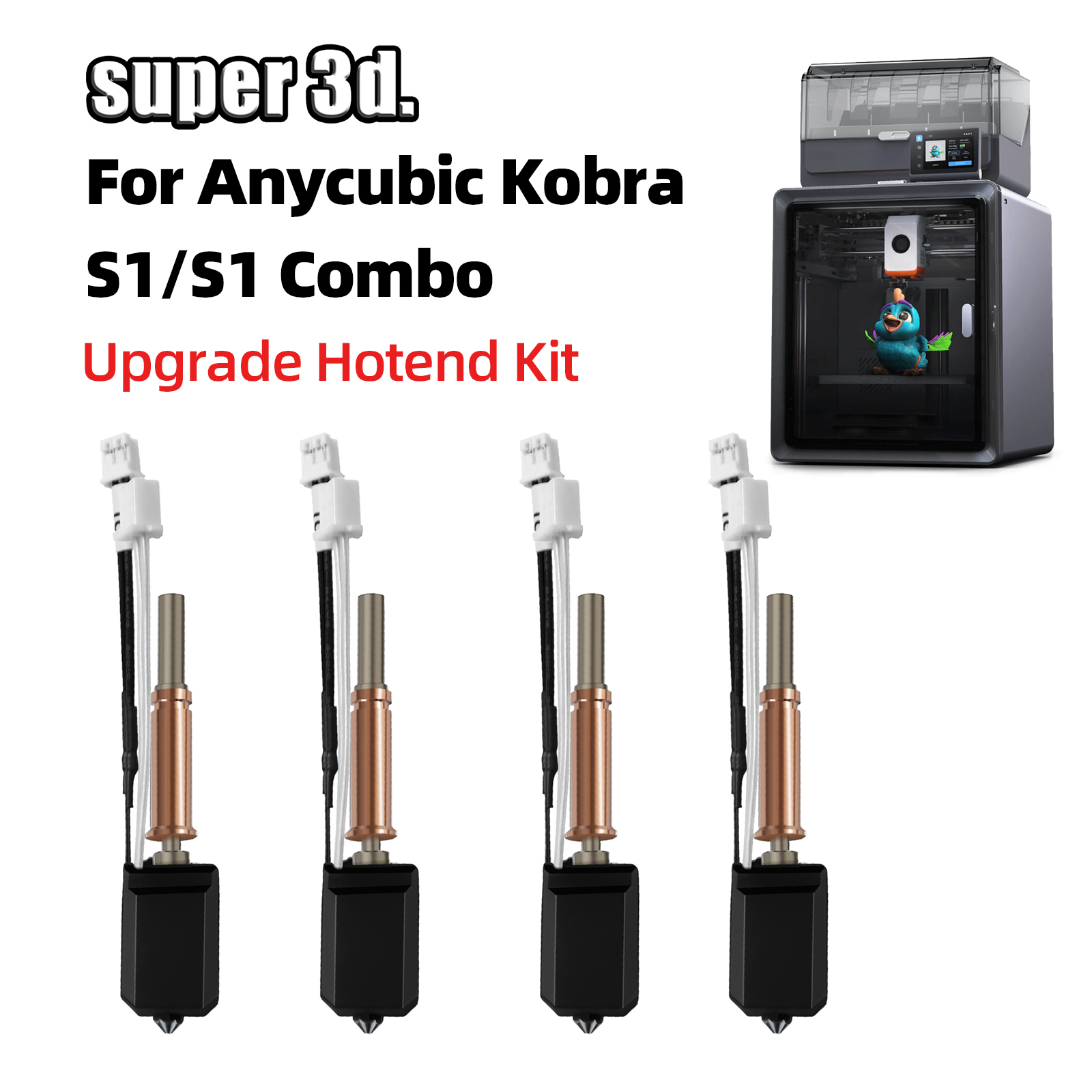 Hotend 0.4Mm - Zestaw ulepszonych hotendów Anycubic Kobra S1