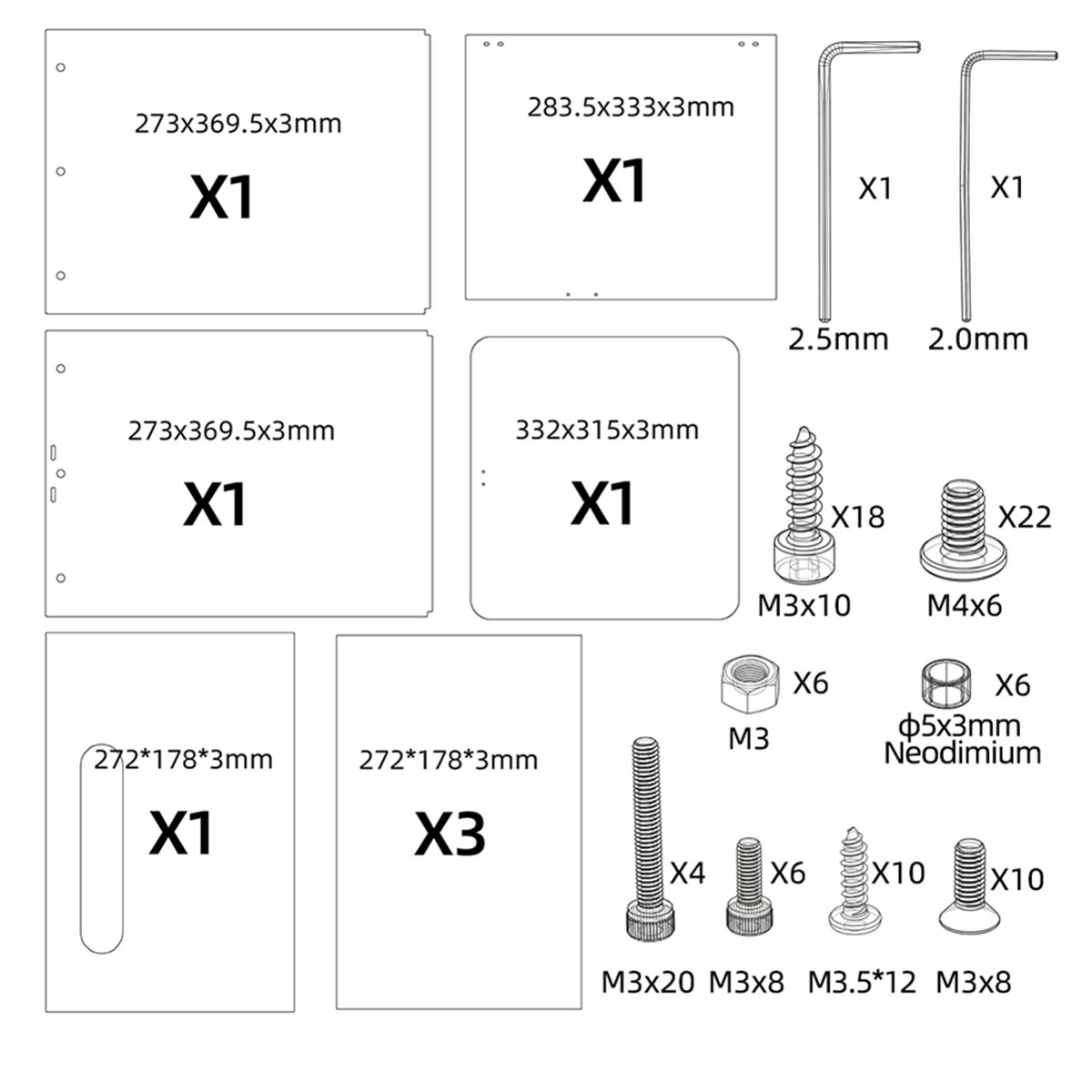 Enclosure 3D Printer - [VALUE PACK] Zestaw obudowy do drukarki