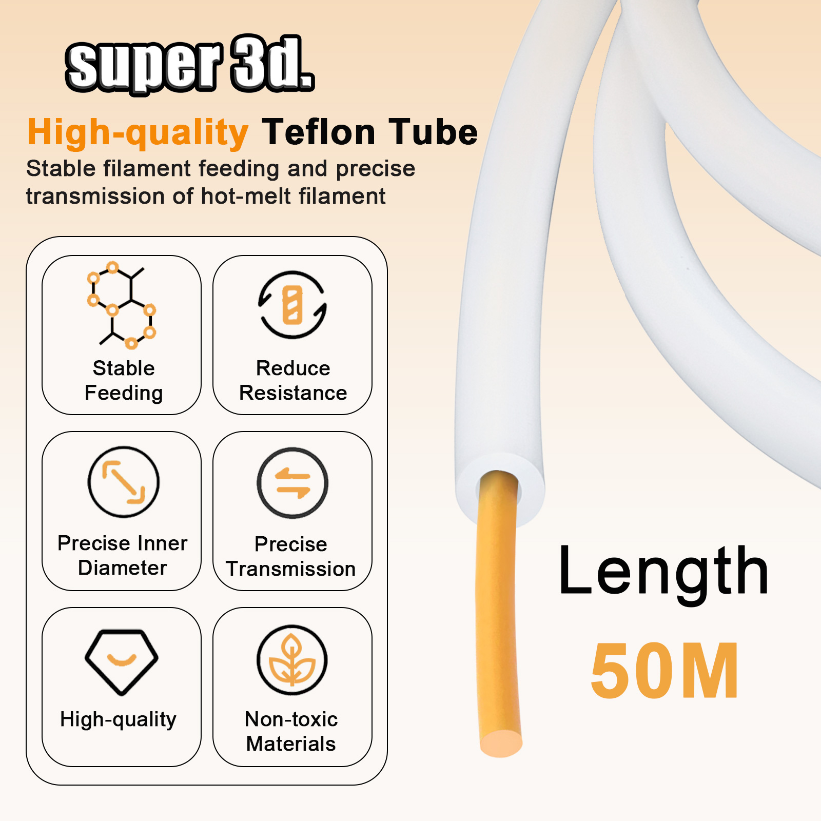 1/2/50M Rurka PTFE Bambu Lab I – Bowden Tube recenzja i cena
